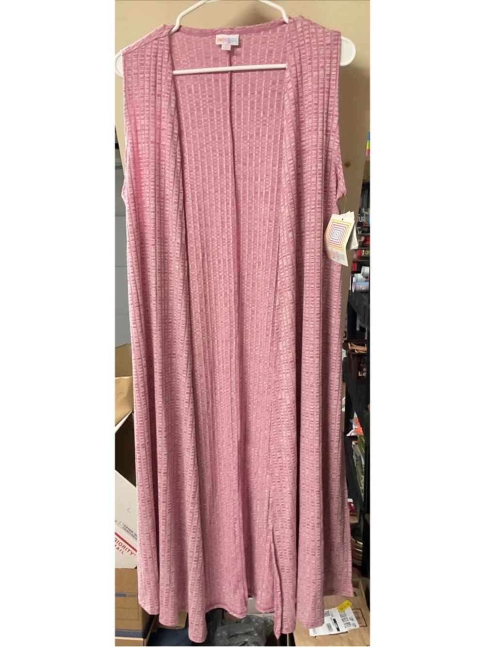 LuLaRoe JOY Long Knit Duster Vest Cardigan Size S NWTs